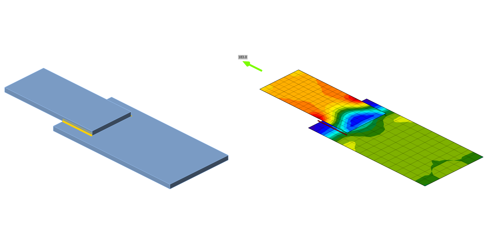 Fillet weld in lap joint IDEA StatiCa